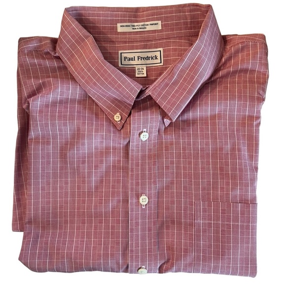 2/$25 Paul Fredrick Button Up Shirt Men 20/36 Long Sleeve - Picture 1 of 4